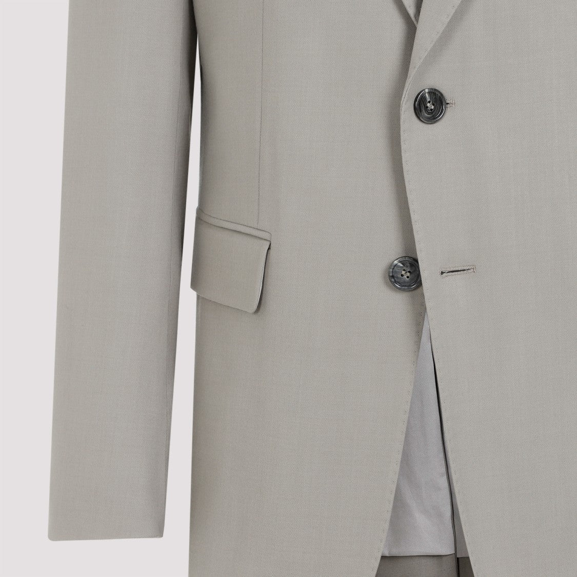 Ami Light Taupe Virgin Wool Two Buttons Jacket