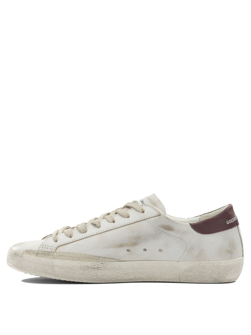 Golden Goose Distressed White Low-Top Sneakers