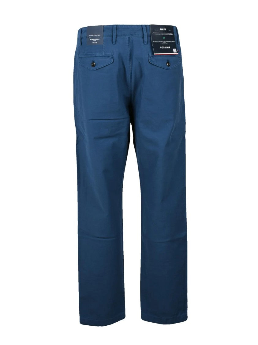 Tommy Hilfiger Relaxed Tapered Trousers In Deep Blue