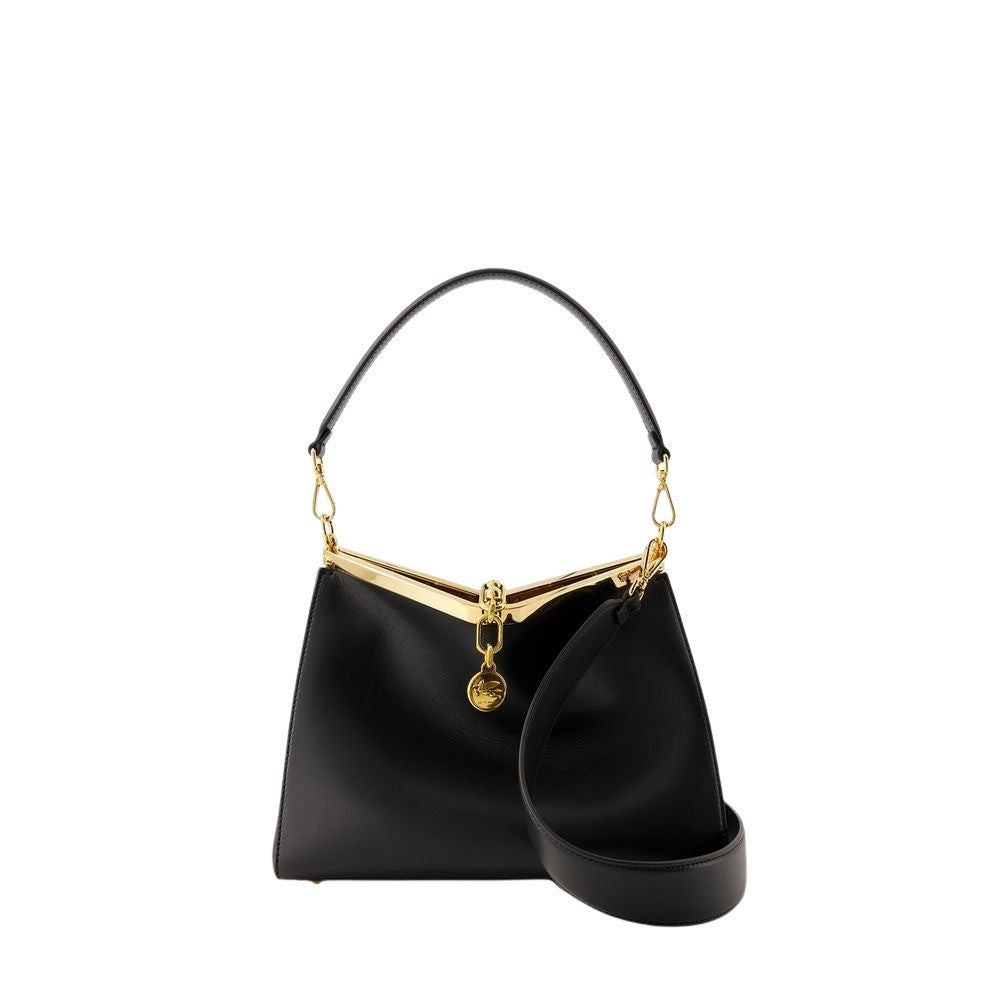 Etro Pelle Unita Hobo Bag - Leather - Black
