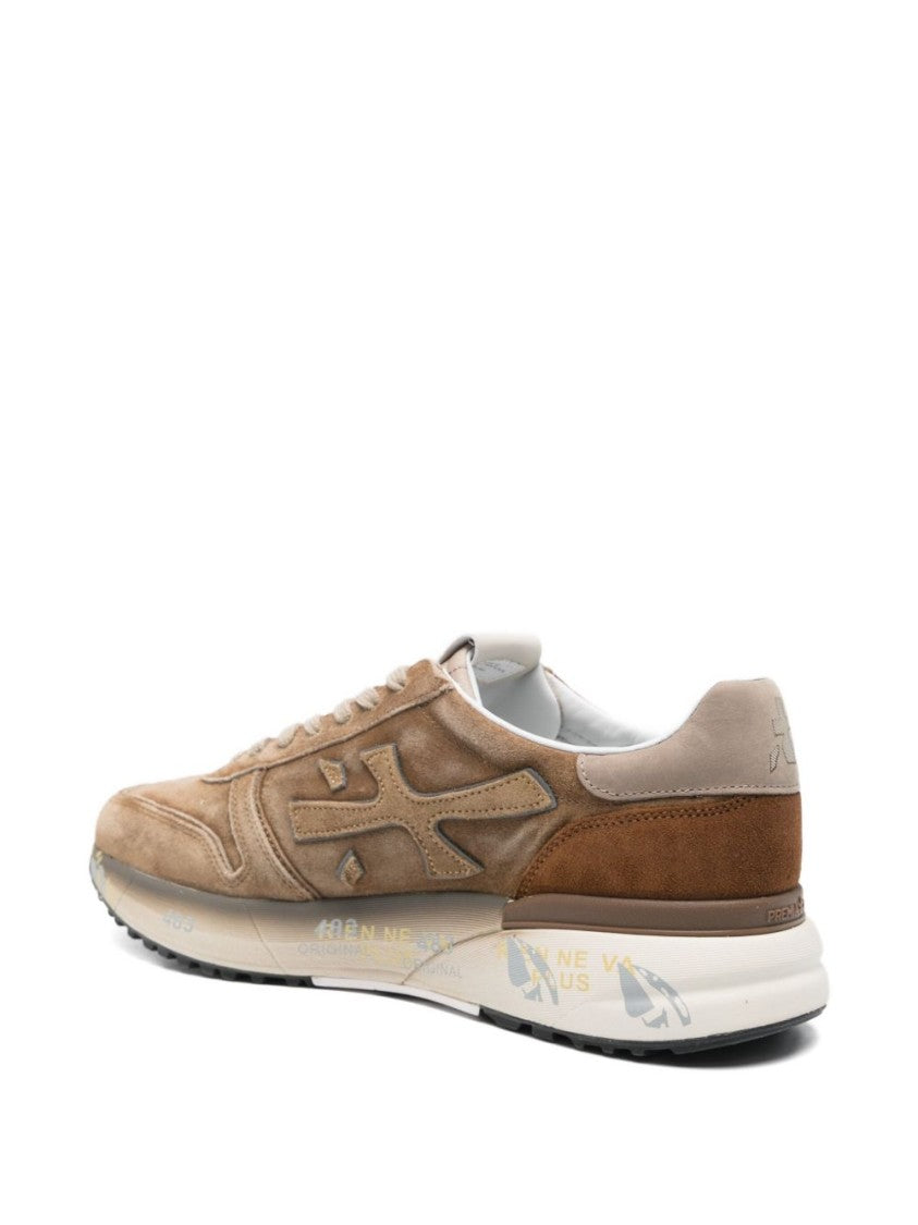 Premiata Beige Sneakers With Suede And Leather Accents