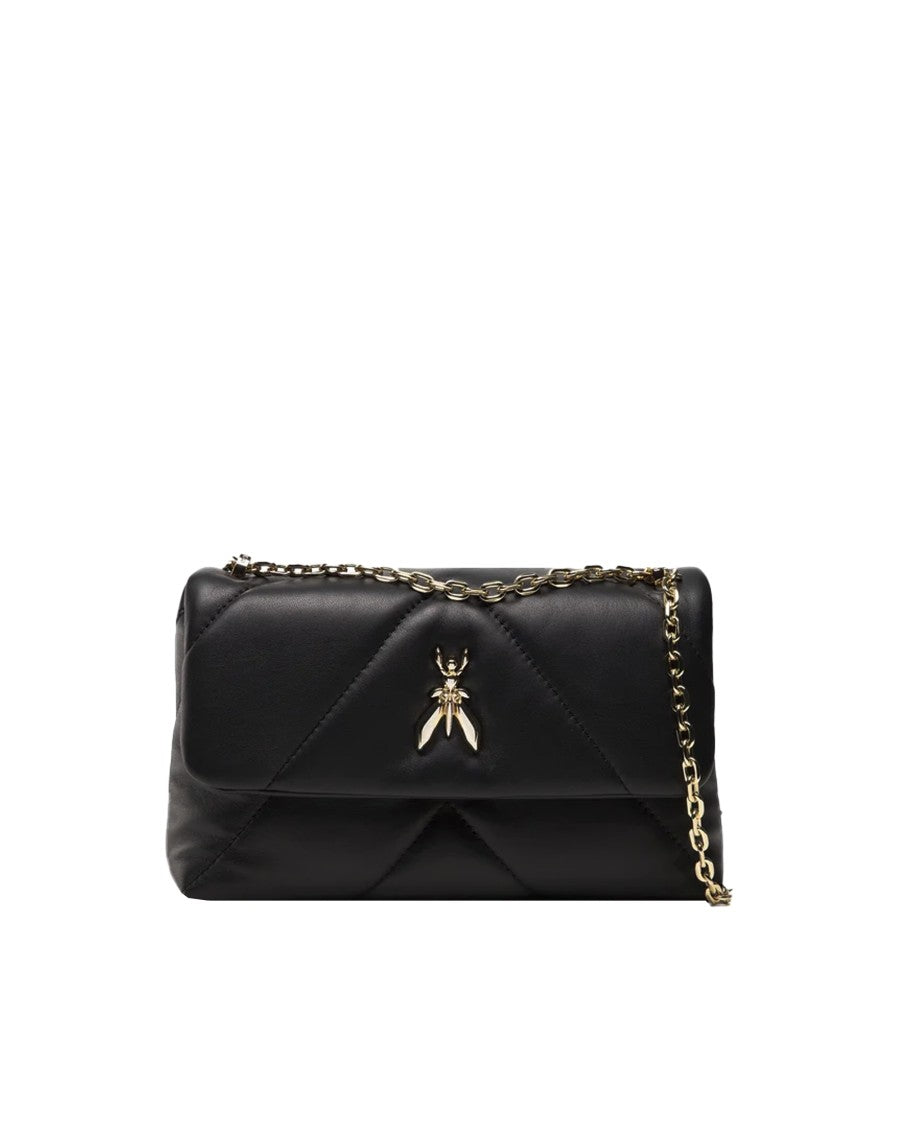 Patrizia Pepe Fly Puffy Crossbody Bag In Black