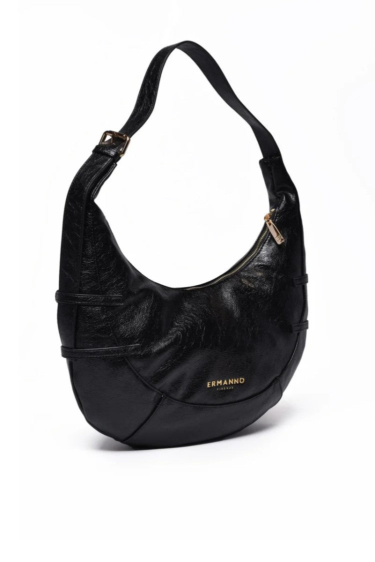 Ermanno Firenze Teal Hobo Bag Medium - Black