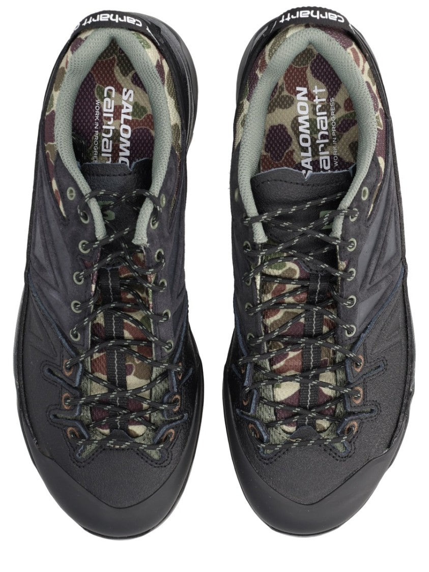 Salomon X Carhartt Wip Black Textile Camouflage Interior Sneakers