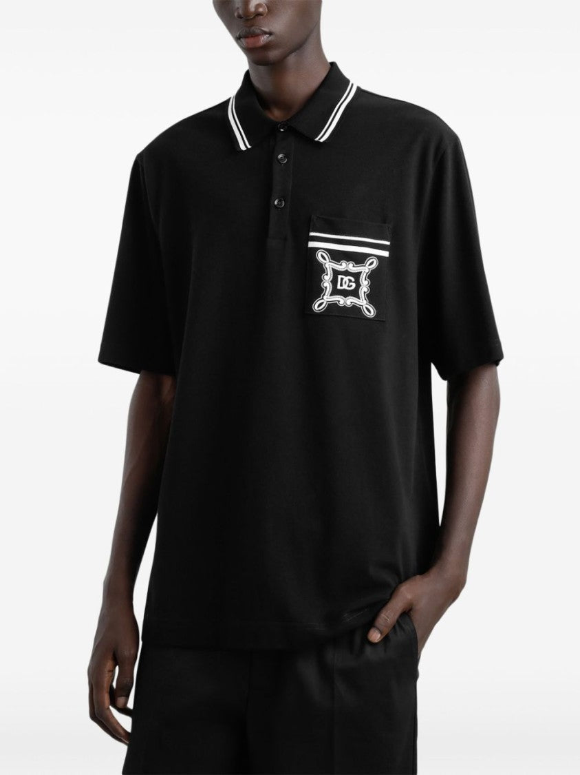 Dolce & Gabbana Black Polo Shirt