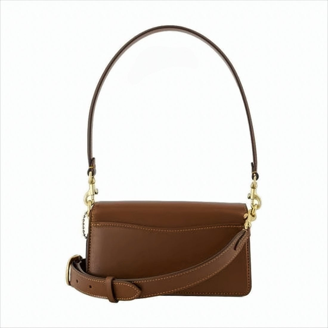Coach Structured Brown Calf Leather Crossbody Bag