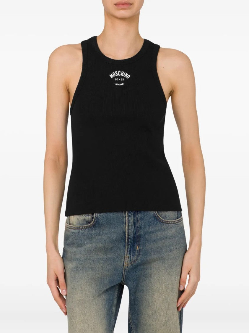 Moschino White Classic Minimalist Design Top
