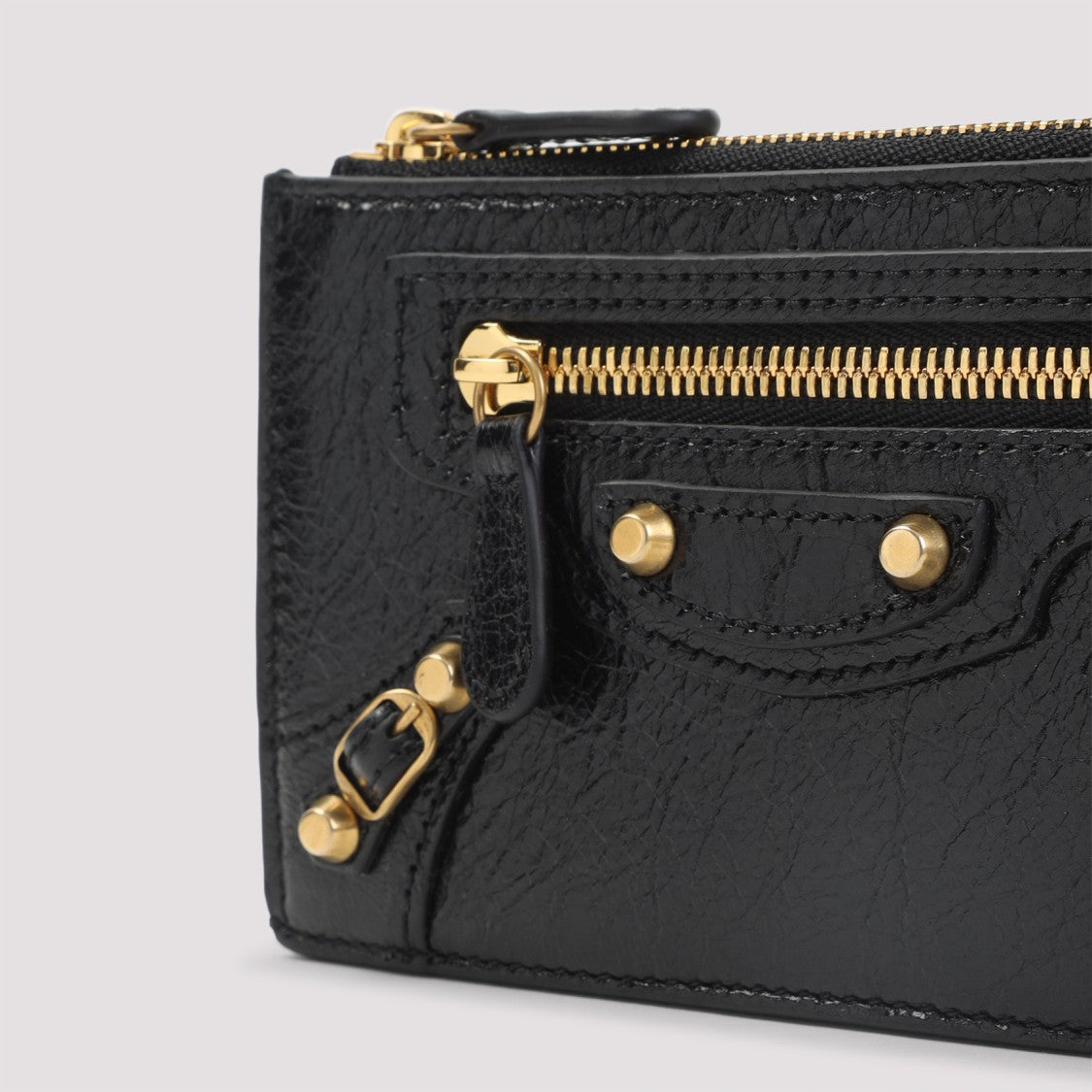 Balenciaga Black Lamb Leather Le City Long Card Holder
