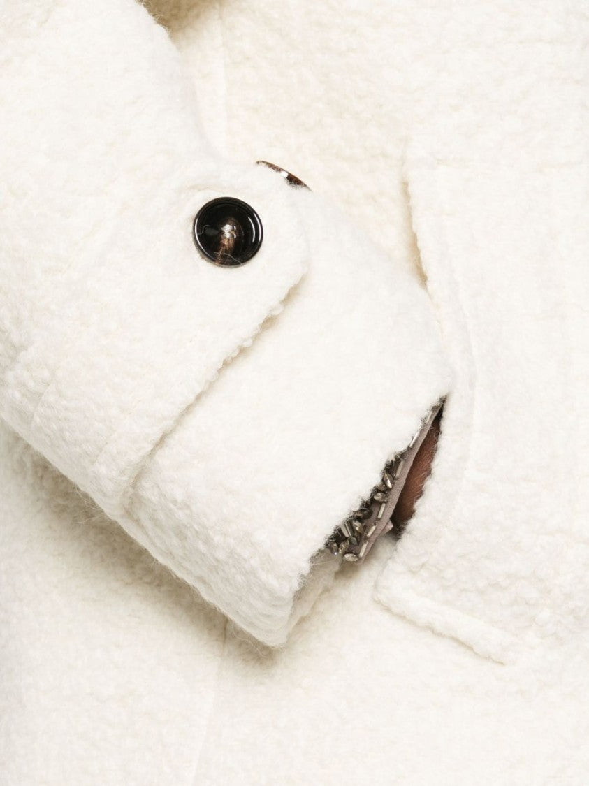 Tagliatore Textured Double-Breasted Coat In Alpaca Blend