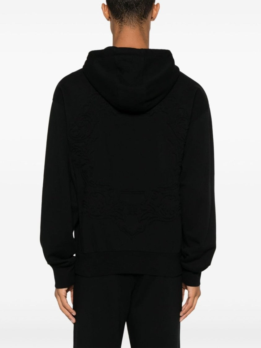 Givenchy Embroidered Black Cotton Jersey Hoodie