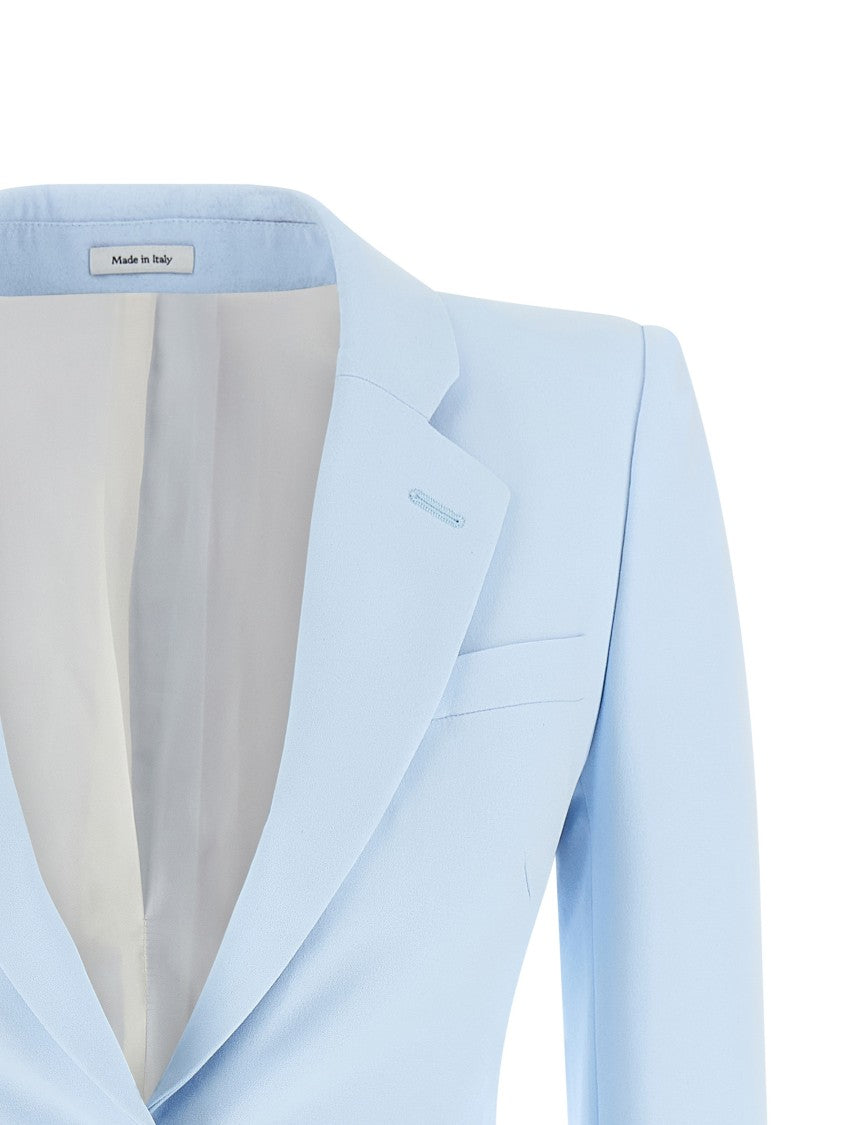 Mcqueen Single-Breasted Thin Crêpe Blazer With Structured Hourglass Silhouette
