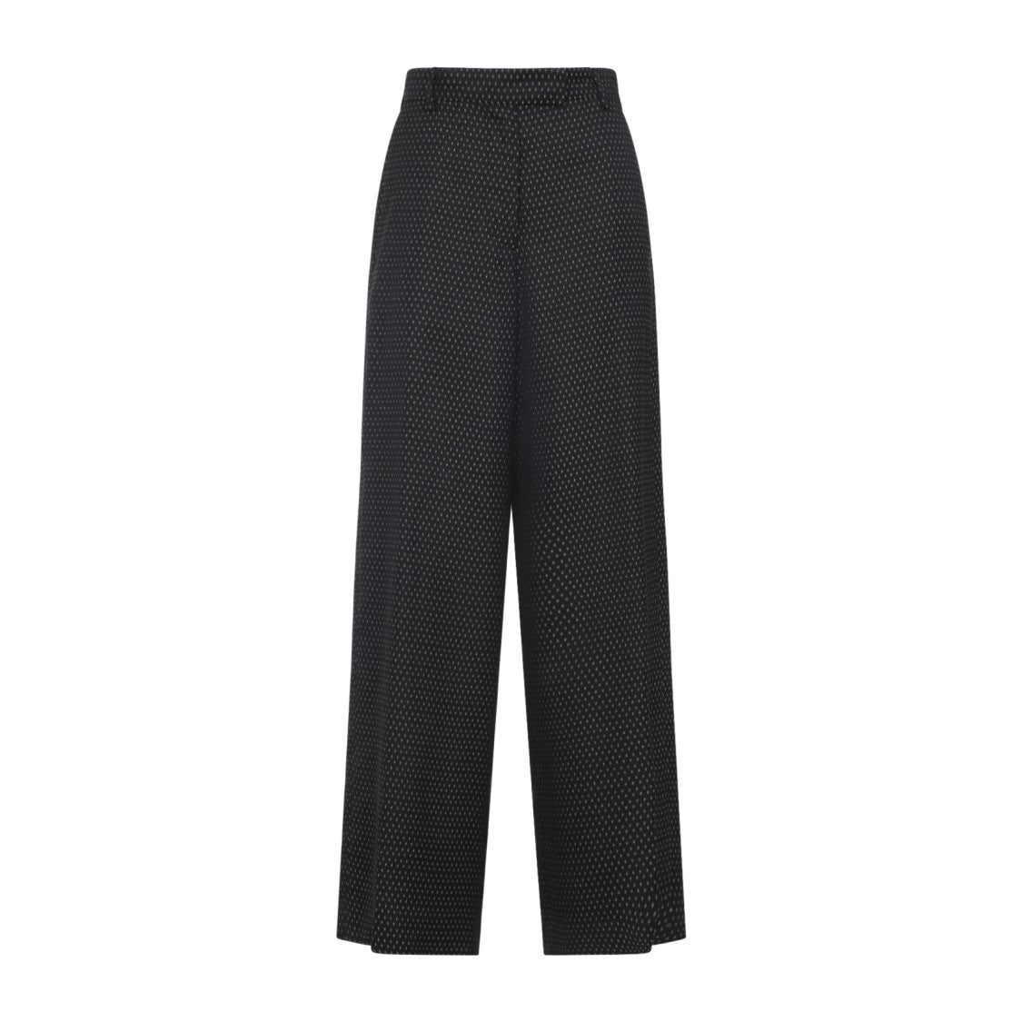 Dries Van Noten Wide-Leg Penn Pants With Geometric Grey Pattern