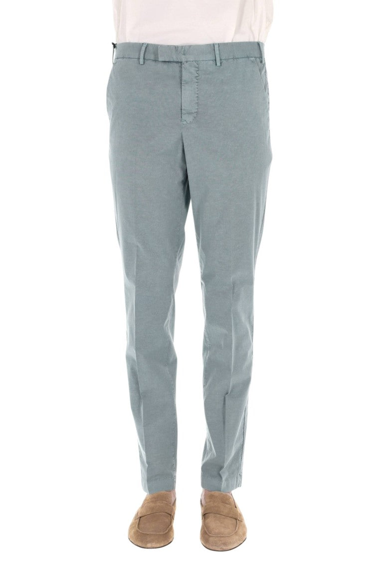 Pt Torino Master Fit Cotton-Linen Trousers
