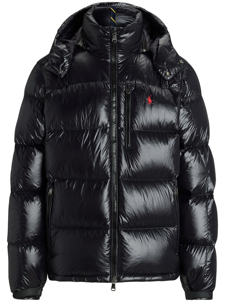 Polo Ralph Lauren Black Quilted Insulated Nylon Bomber Jacket