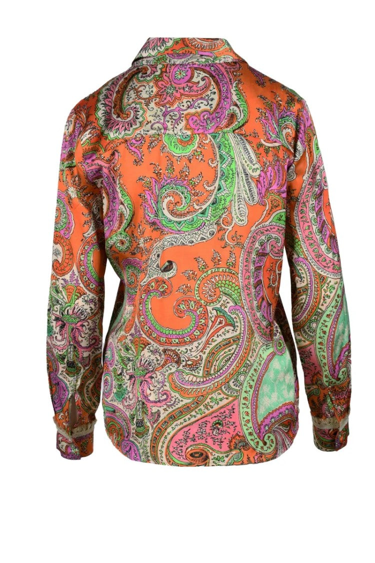 Motel Multicolor Paisley Viscose Casual Shirt
