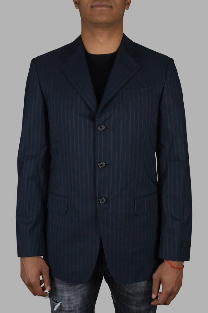 Prada Navy Blue Cotton Jacket