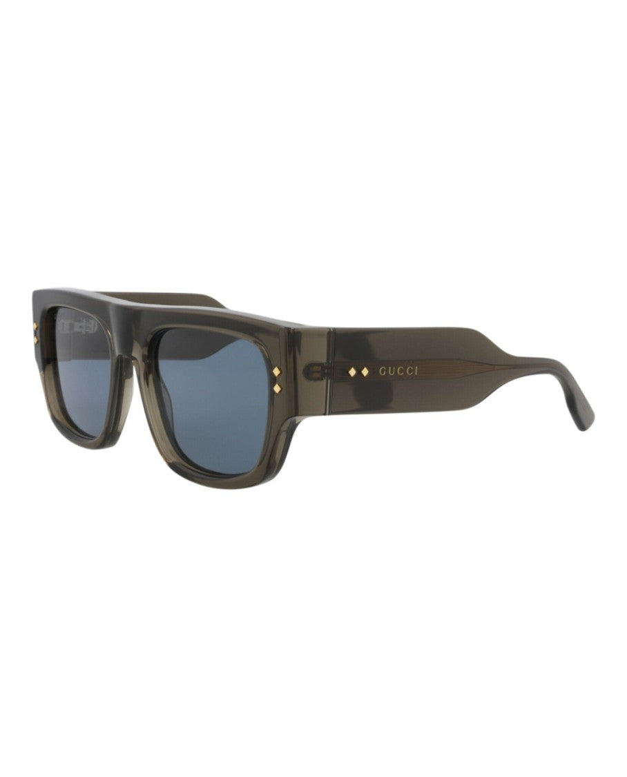 Gucci Square-Frame Recycled Acetate Sunglasses With Velvet Case