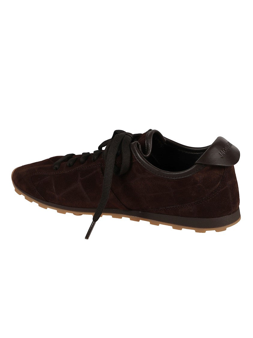 Jacquemus Crocodile-Effect Suede Sneakers