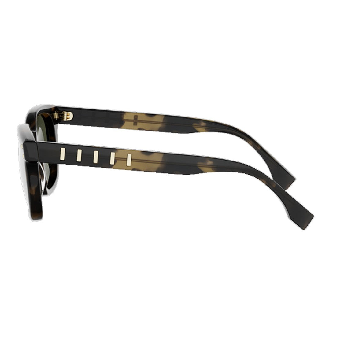 Fendi Havana Five Sisters Square Acetate Sunglasses