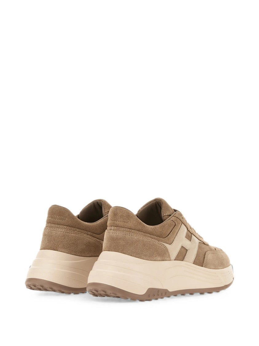 Hogan Suede Sneakers With Contrasting 'H' Logo And Chunky Sole