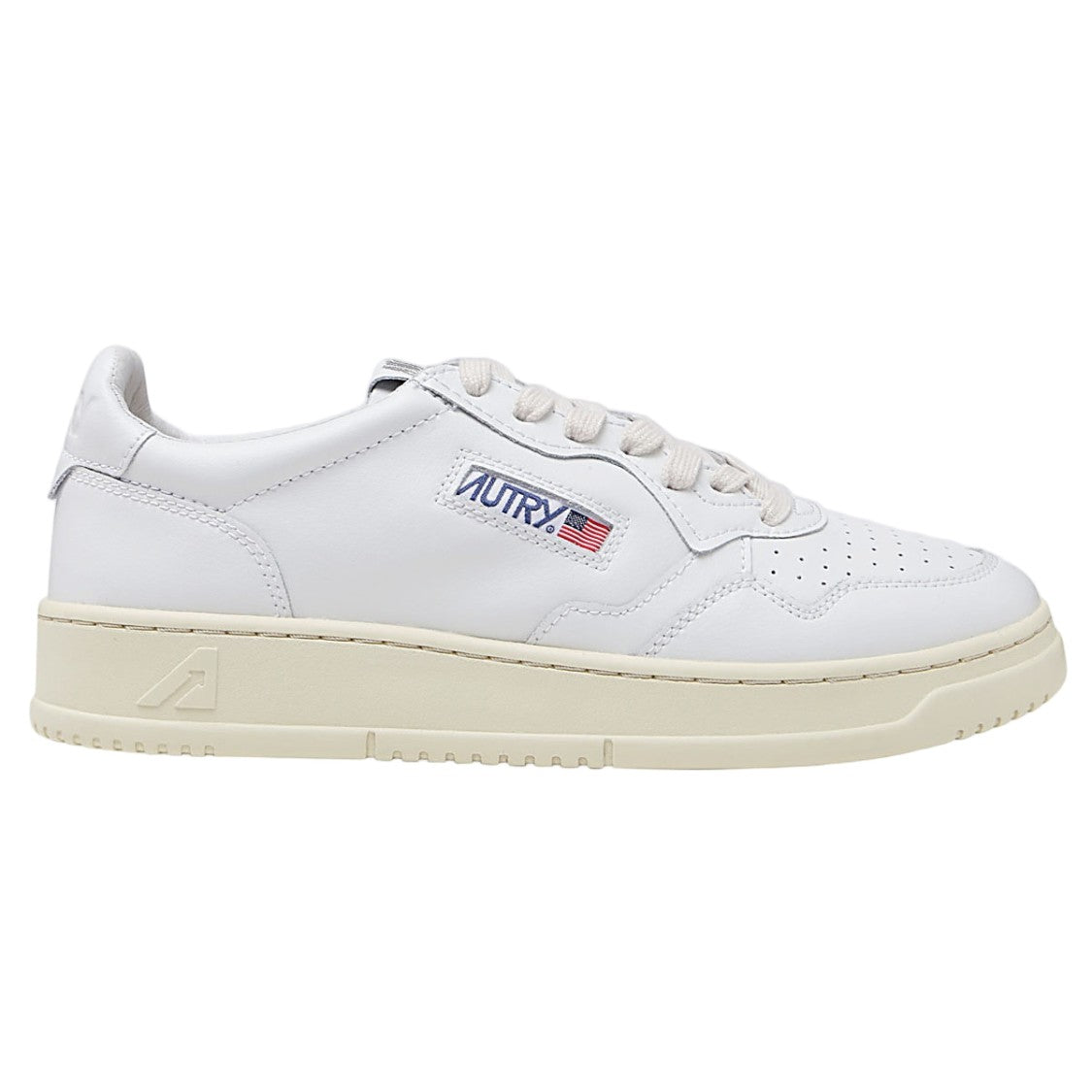 Autry Low-Top Leather Sneakers With Perforated Detail