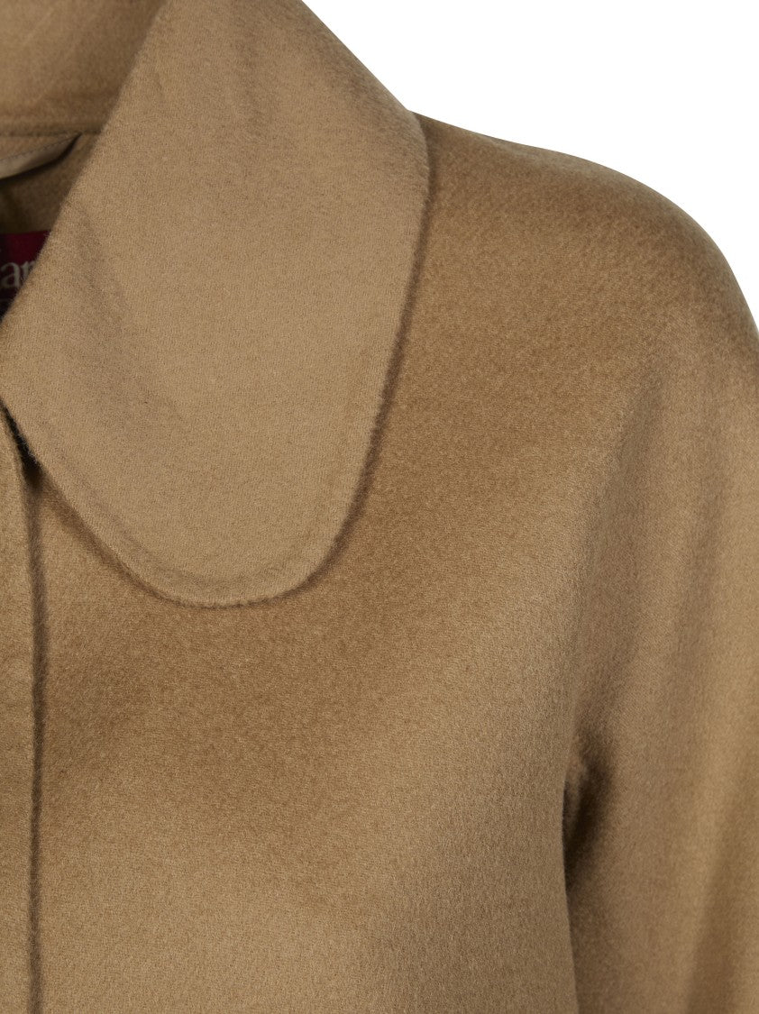 Max Mara Brown Trionfo Cropped Pleated Jacket
