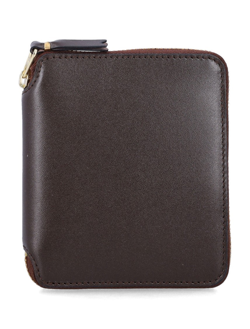 Comme Des Garçons Smooth Leather Zip-Around Vertical Wallet