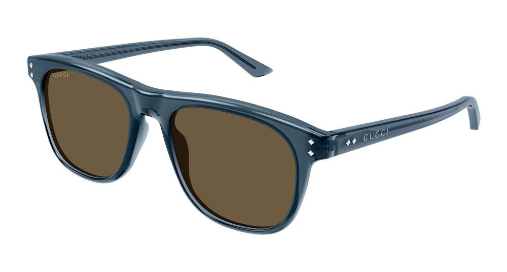 Gucci Blue Glossy Finish Bold Acetate Sunglasses