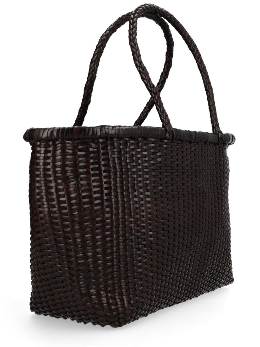 Dragon Diffusion Neutrals B Weave Large Leather Tote Bag