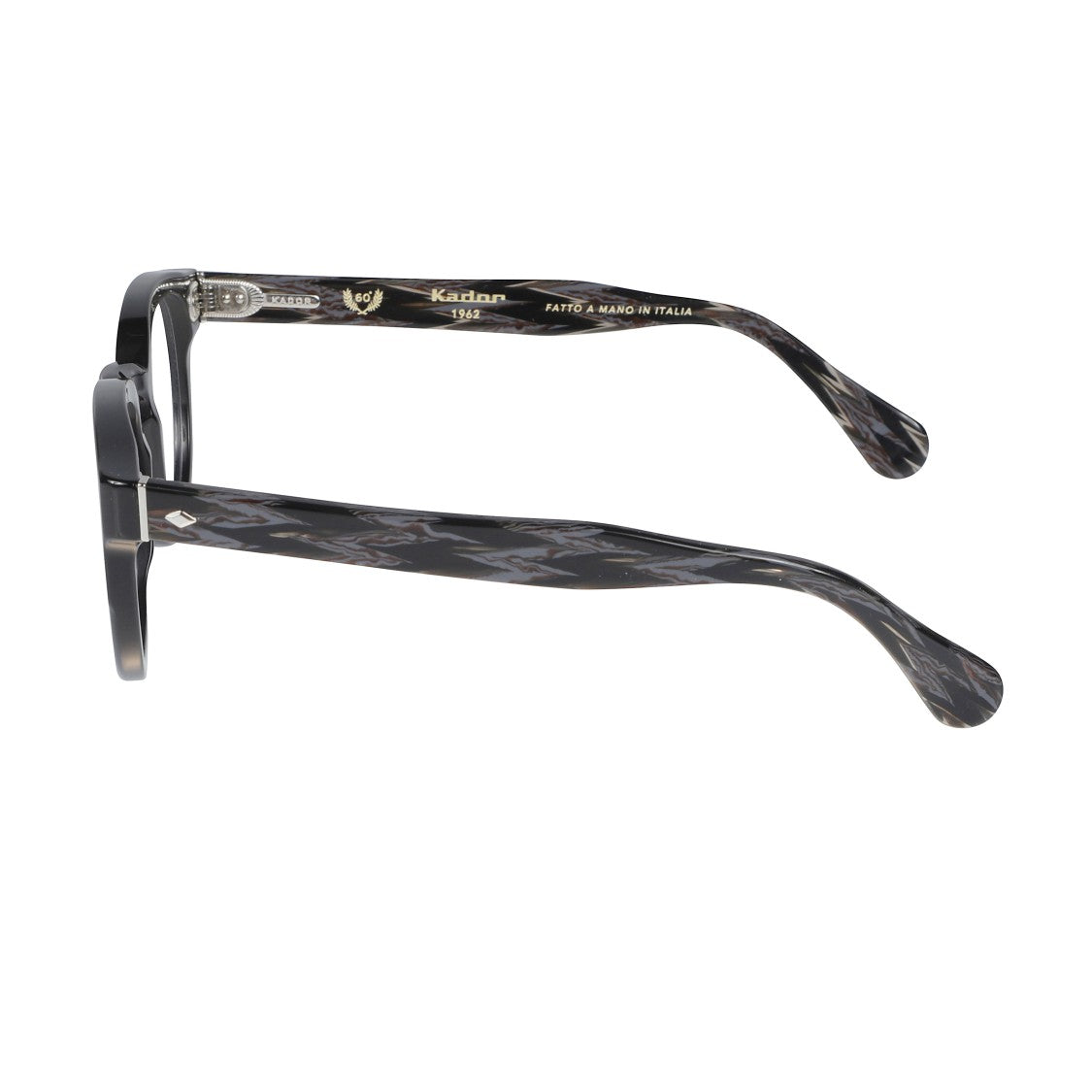 Kador Jolly Special-1431 Rounded Square Frame Sunglasses With Marbled Temples