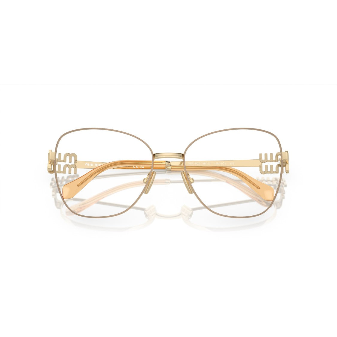 Miu Miu 0Mu 50Xv Gold-Finished Metal Frame Sunglasses