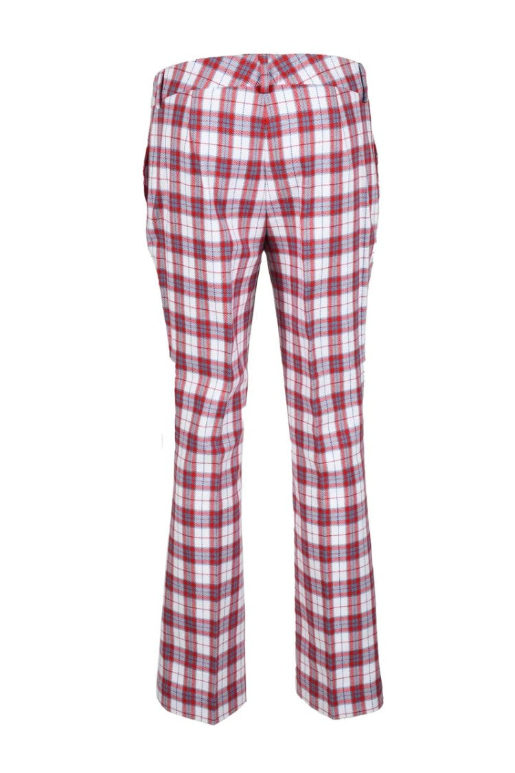 L Autre Chose Plaid Trousers With Classic Fit