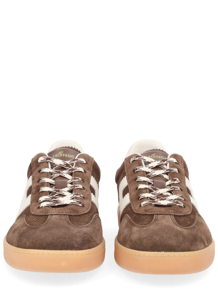 Hogan Brown Suede Leather H Sneakers