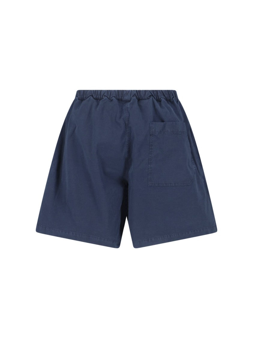 Ranra Blue Keel Mid-Rise Cotton Shorts