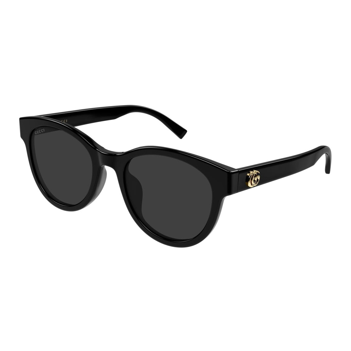Gucci Rounded Frame Sunglasses With Gold Logo Detail