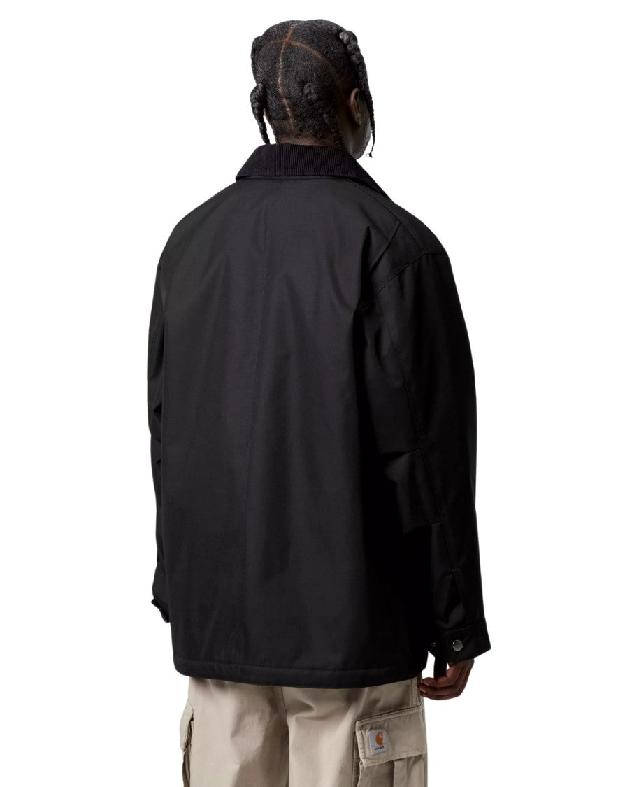 Carhartt Wip Black Adair Water-Repellent Quilted Nylon Coat