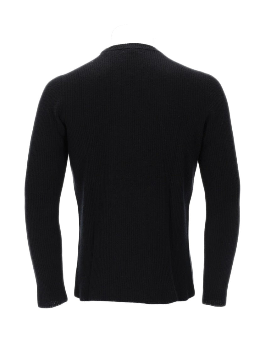 Roberto Collina Black Cashmere Knit Sweater