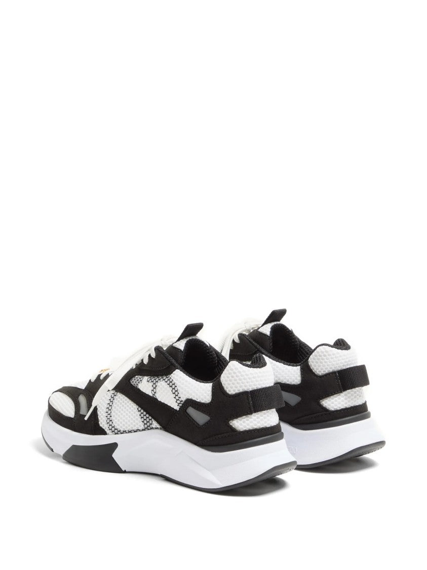 Valentino White Demivee Mesh Black Sneakers