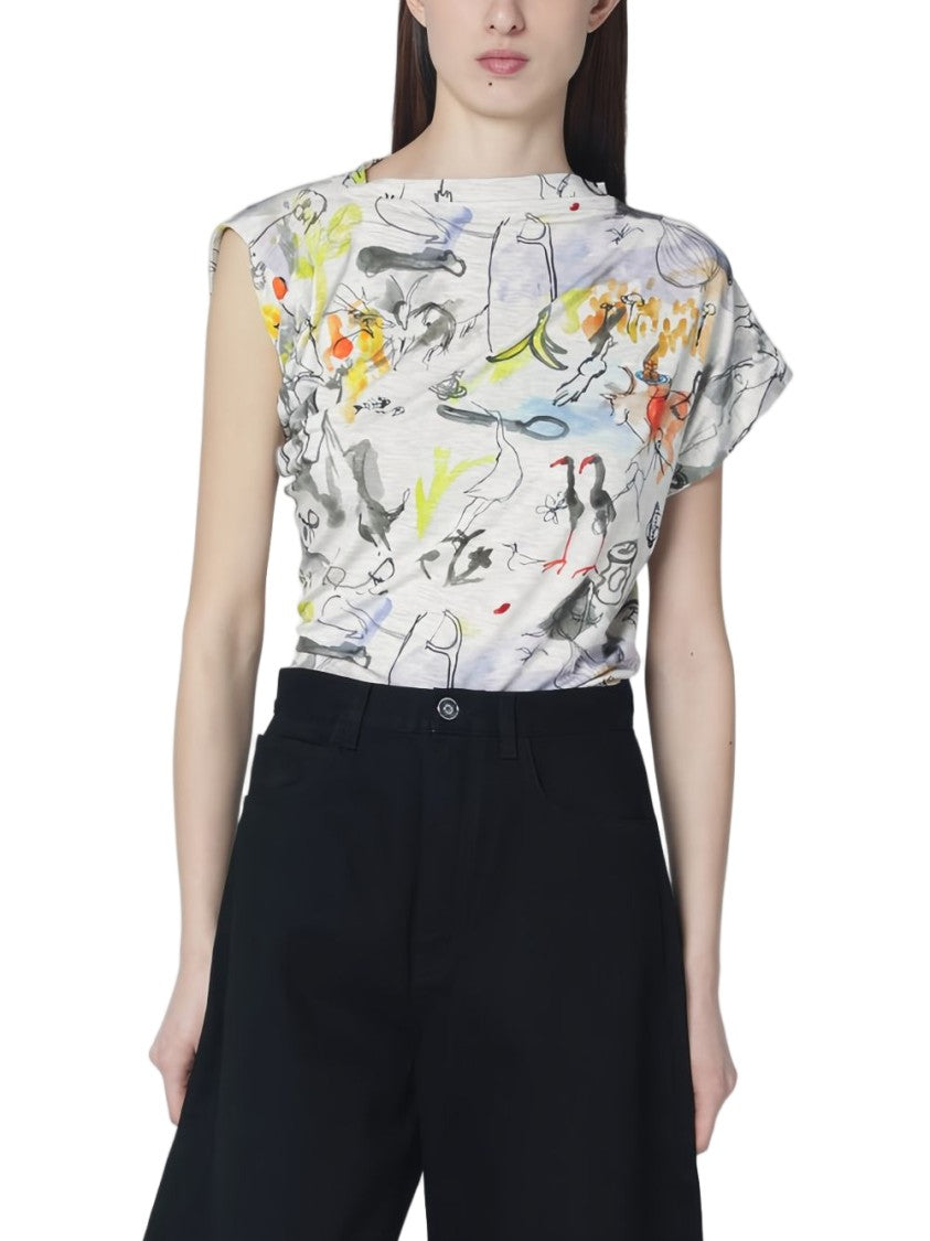 Vivienne Westwood Abstract Print High Neck Top
