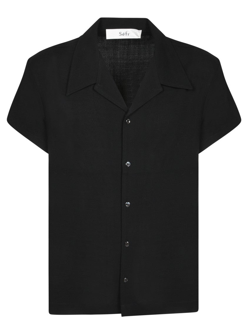 Séfr Black Crepe Shirt
