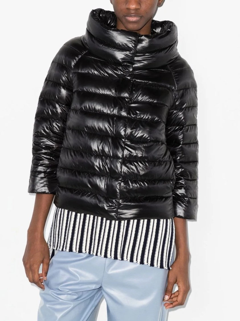 Herno Short Puffer Jacket With Glossy Finish