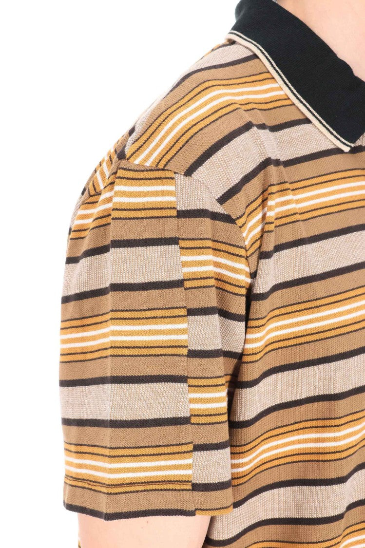 Isabel Marant Safko Multi-Striped Knit Cotton Polo Shirt