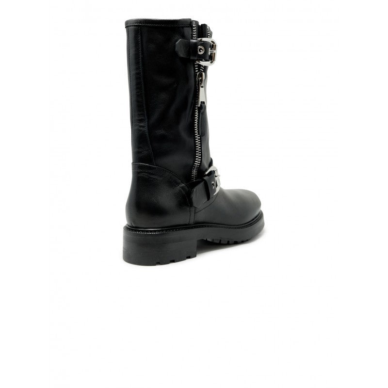 Elena Iachi A5792 Black Leather Boots