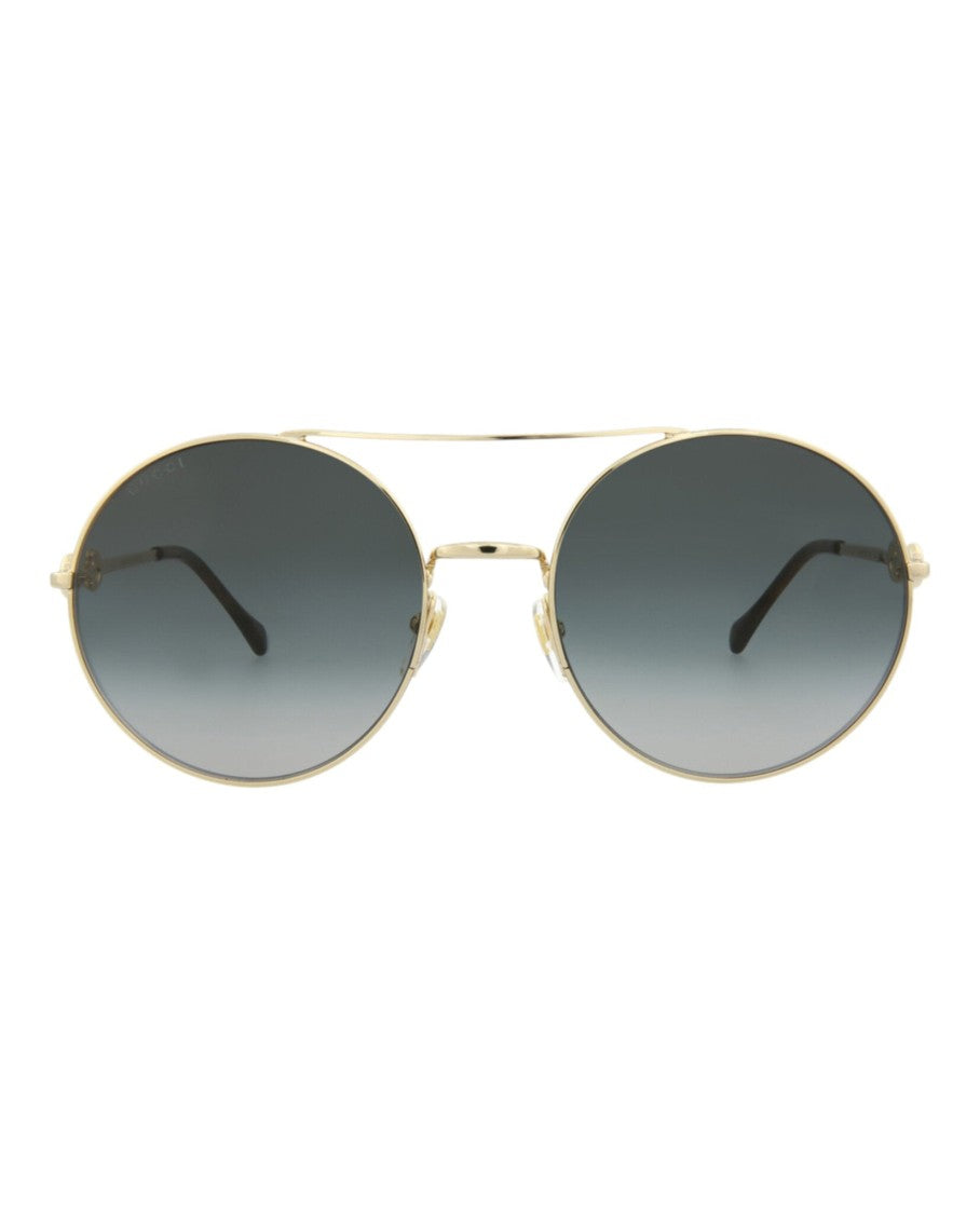 Gucci Round-Metal Frame Sunglasses