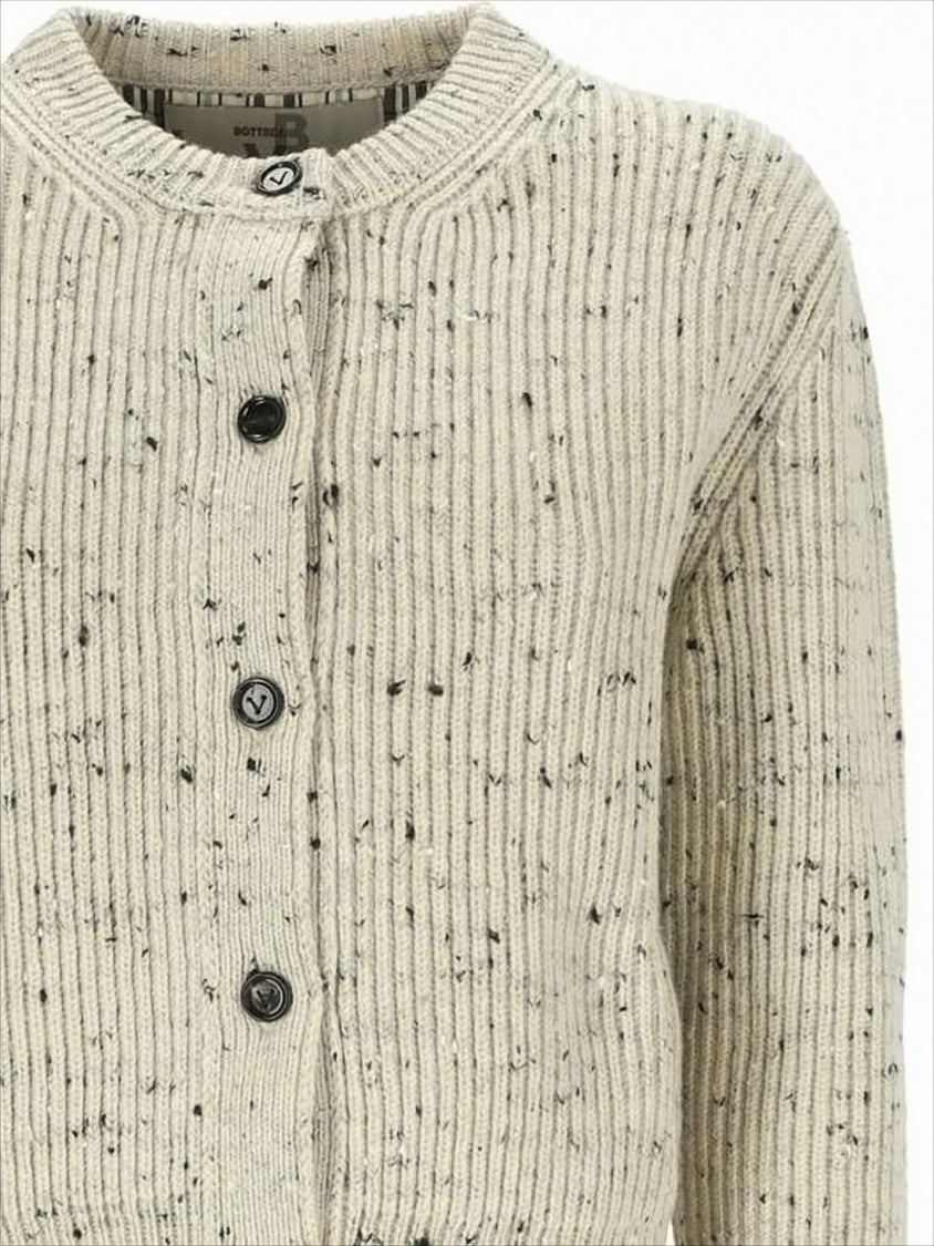 Bottega Veneta Cropped Cardigan With Ribbed Knit Texture