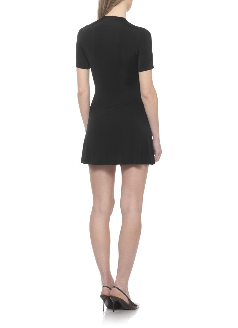 Marine Serre Crescent Moon Cut-Out Mini Dress