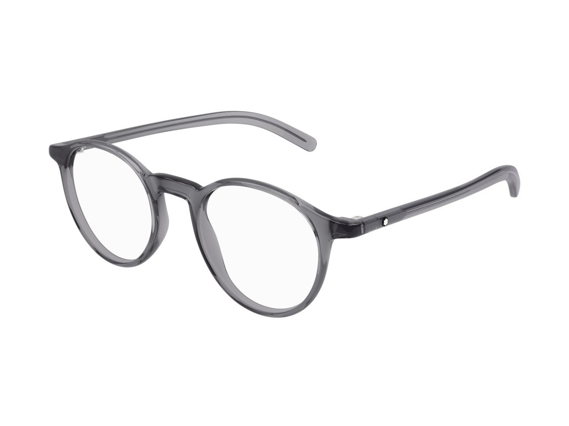 Montblanc Mb0329o Grey Translucent Acetate Round Frame Sunglasses