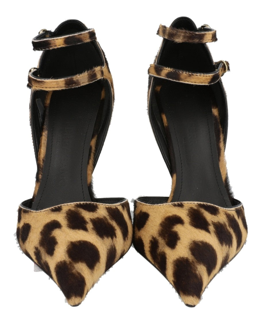 Ferragamo Vidya Suede Leopard Print Wedges