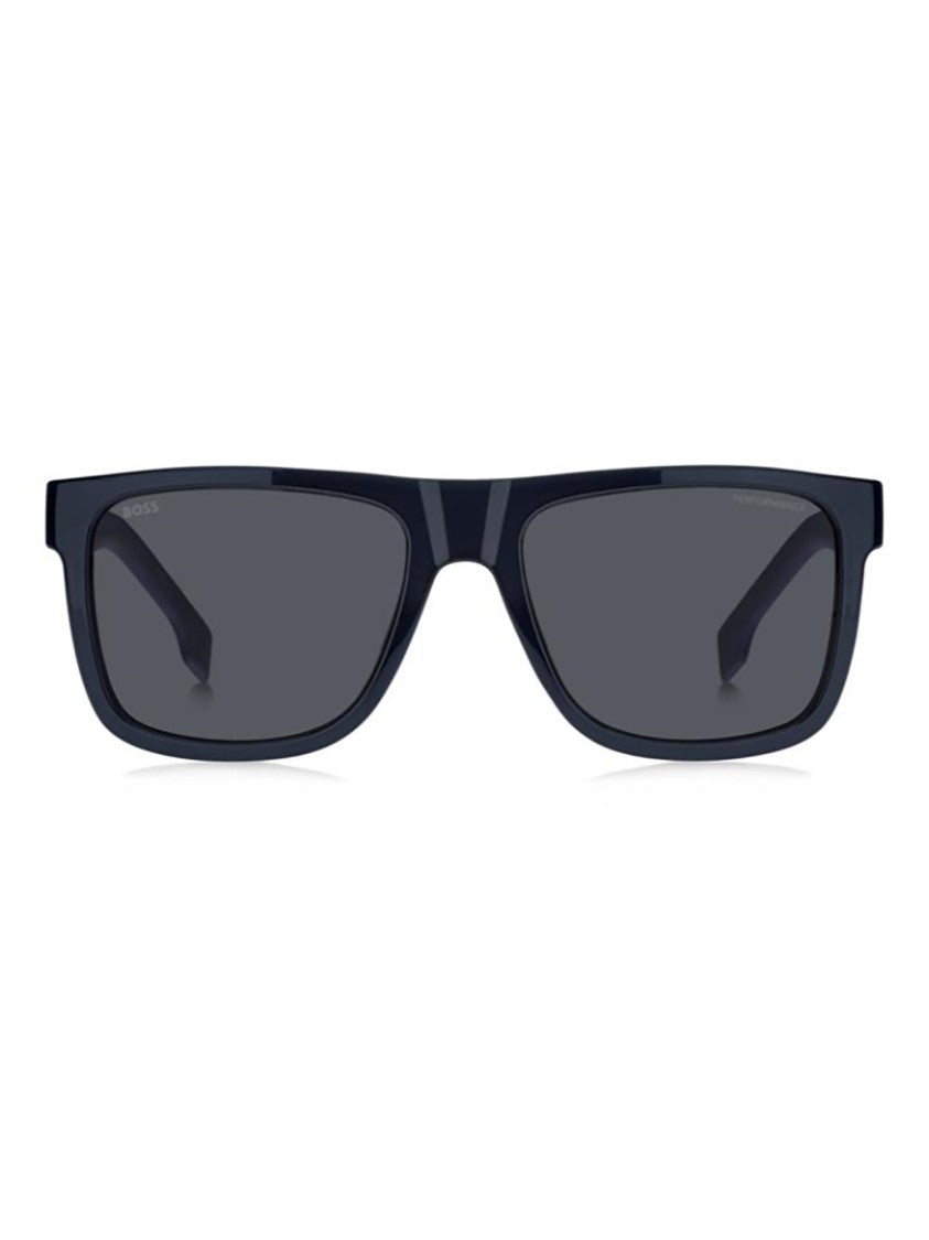 Hugo Boss Square Frame Sunglasses With Bold Blue Finish