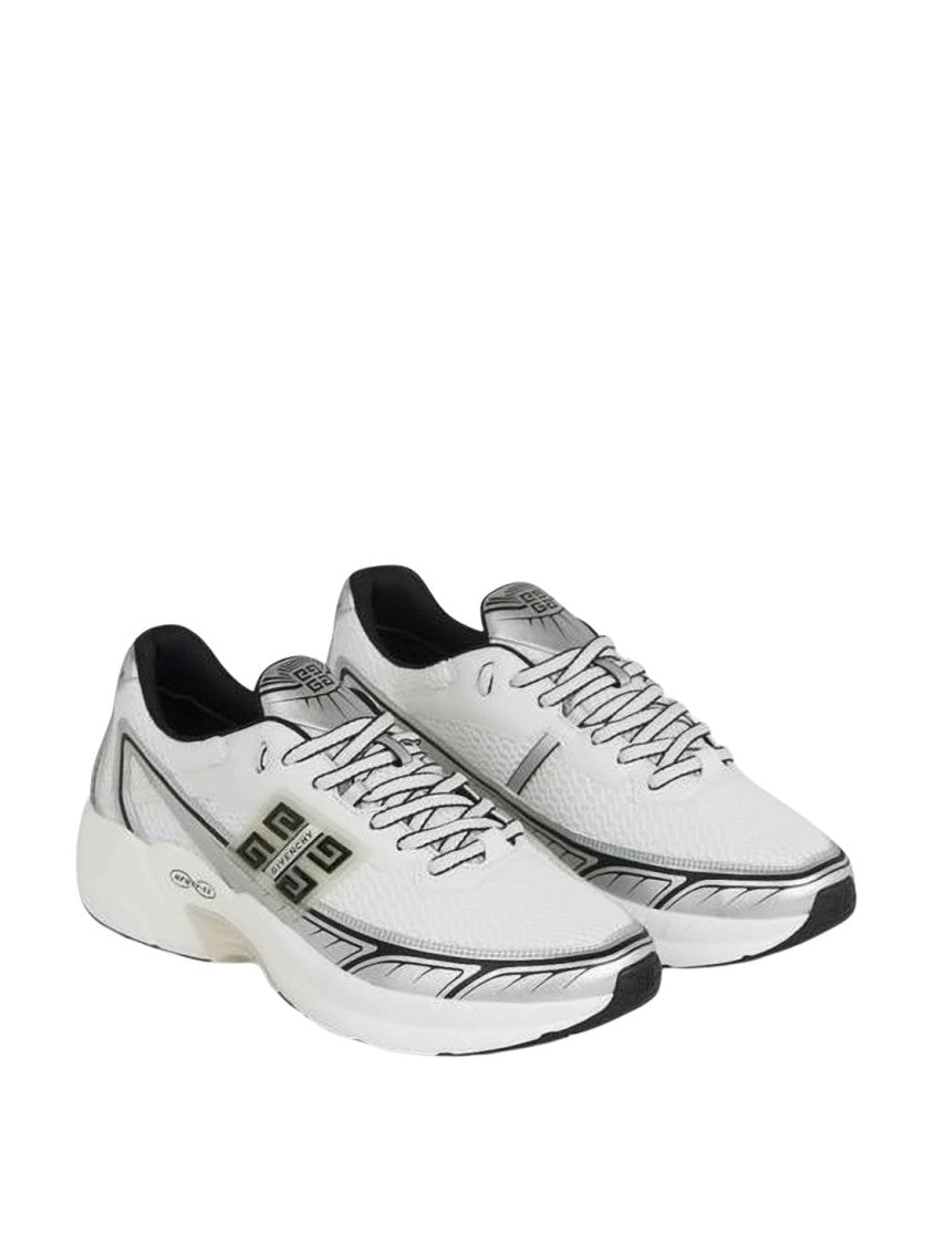Givenchy Low-Profile Mesh Sneakers With Silver Accents